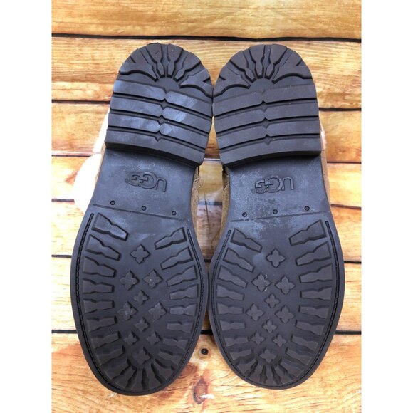 UGG Blayre 1006039 Tan Suede Shearling Cuff Buckle Boots Womens 7.5 (h8v) - Picture 7 of 10